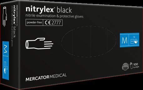 Nitrilové rukavice nitrylex® black | bez púdru | 100 KS