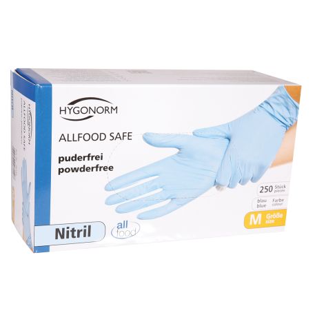 Nitrilové rukavice "Alfood Safe" | bez púdru | 250 KS