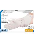 Nitrilové rukavice "Safe Fit White" | bez púdru | 100 ks