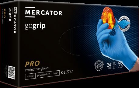 Nitrilové rukavice POWERGRIP BLUE | bez púdru | 50KS