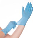 Latexové rukavice "Focus" | bez púdru | 100 ks | modrá