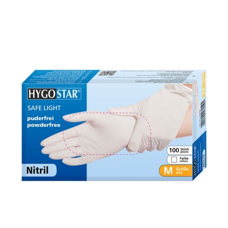 Nitrilové rukavice "Safe Light WHITE" | bez púdru | 100 KS