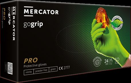 Nitrilové rukavice "POWERGRIP GREEN" | bez púdru | 50 KS