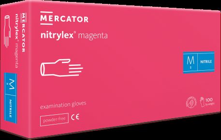 Nitrilové rukavice "Nitrylex Magenta" | bez púdru | 100 ks