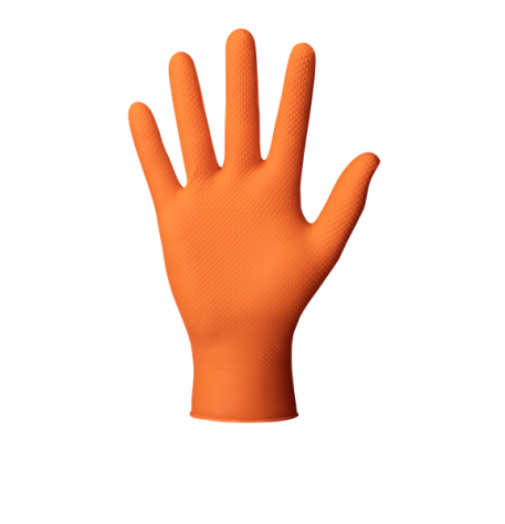 Nitrilové rukavice ideall® grip+ orange | bez púdru | 50 KS